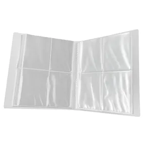 Portable transparent PVC jewelry storage album with multi-pocket organizer inserts