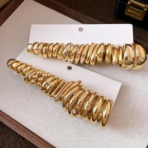 Minimalist Gold C Shape Stud Earrings Set Smooth Surface Fashion Jewelry For Women European Style Lightweight Studs Accessory