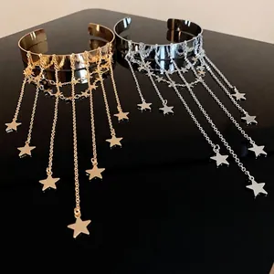 Metalen Armketting Open Verstelbaar Ster Hart Kwastje Armband Voor Vrouwen Minimalistische Stoere Stijl Individuele Hand Sieraden