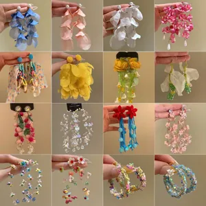 Handgemaakte Schelp Strik Kralen Oorbellen Resort Stijl Zomer Zacht Temperament Lange Oorbellen Voor Dames Designer Sieraden