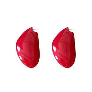 Orecchini a goccia rossi minimalisti vintage francesi con ago in argento per gioielli donna