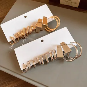 Geometric Round Hoop Earrings Collection With 925 Sterling Silver Post Minimalist Fashion Jewelry For Women Gold Silver Plated Elegant Stud Earrings