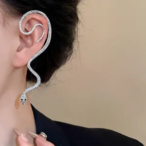 Manchette d'Oreille de Serpent en Alliage Strass de Mode Élégantes Boucles d'Oreilles Enveloppantes de Gland de Papillon Pour les Bijoux de Femmes Cadeau Accessoires de Banquet