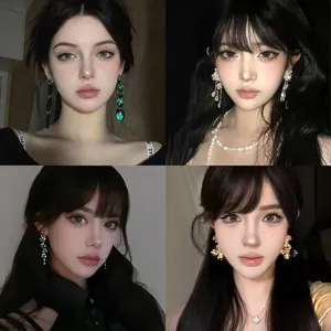 French Vintage Flower Drop Earrings For Women 925 Sterling Silver Earring Post Alloy Rhinestone Tassel Earrings Jewelry Gift