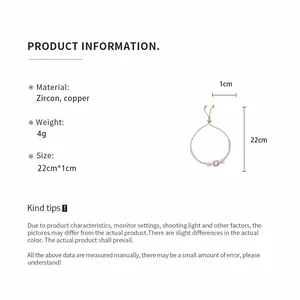 Technische Daten und Größenangaben für das Zirkon-Kupfer-Armband mit Oval-Anhänger