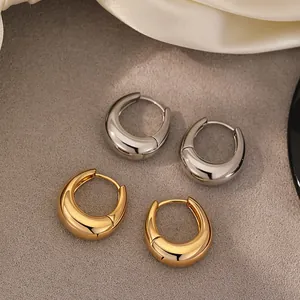 Orecchini Vintage Minimalisti a Clip in Lega di Strass a Forma di U Moda Elegante Lusso Leggero Geometrici per Donna Gioielli Regalo