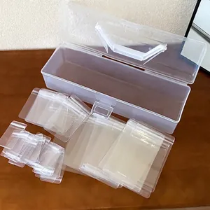 Portable transparent plastic jewelry box with handle and multiple zip-lock storage bags