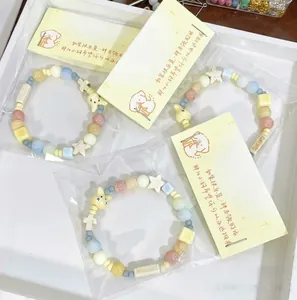 Women's Handmade Ceramic Beaded Bracelet Dopamine Colorful Starfish Elephant Butterfly Pendant Charm Bracelet Ins Style Personalized Jewelry Gift