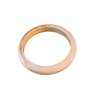Elegante macaron gemarmerde acryl ronde bangle armband voor dames met minimalistisch design