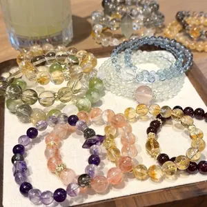 New Chinese Style Glass Beaded Bracelet With Flower Pendant Artificial Pearl Cat Eye Stone Alloy Bracelet Women Commute Jewelry Gift