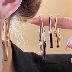 Orecchini Pendenti Geometrici a Rombo Minimalisti Con Perno in Argento Sterling 925 Oro Argento Gioielli di Moda Regalo