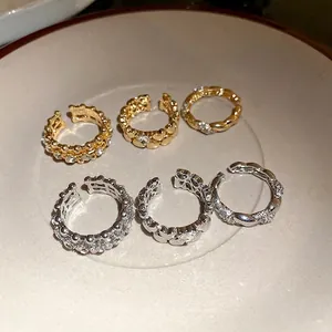 Set di Anelli Aperti Vintage in Lega con Strass Cuore Tondo per Donna Anelli Regolabili Placcati Oro Argento Gioielli Regalo