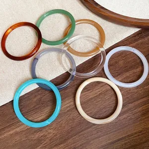 Vintage minimalist acrylic and acetate bangle bracelets set in diverse elegant colors