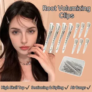 Pinzas para el Cabello de Mujer Pinzas Voluminizadoras de Raíz de Aleación Pinzas de Pico de Pato Peluquería Profesional Accesorios para el Cabello