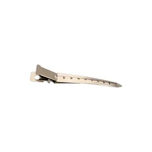 Pinza para el cabello profesional de metal plateado para peinado y volumen