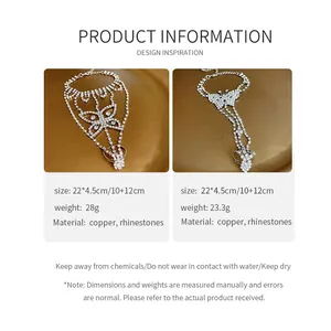Especificaciones detalladas del producto para cadena de mano y pulsera de mariposa