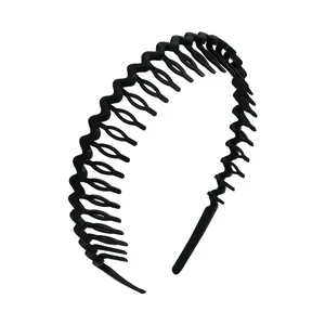 Black non-slip toothed headband for washing face and skincare