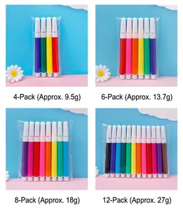 Mini colorful watercolor pens in 4, 6, 8, and 12 pack sets for kids