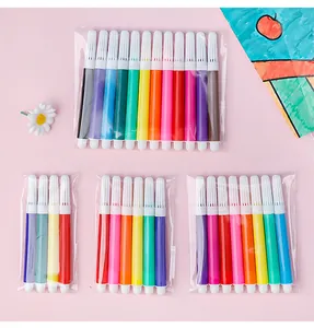 Multiple pack sizes of vibrant mini watercolor pens for children's DIY art projects
