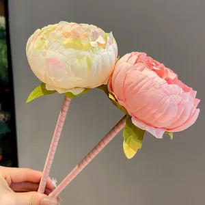 Creative artificial peony flower pen gift for Teacher's Day and Valentine's Day celebrations