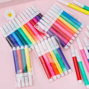 Mini Washable Watercolor Pens Plastic Painting Drawing Pens For Kids Children Kindergarten Multicolor Art DIY Craft School Supplies
