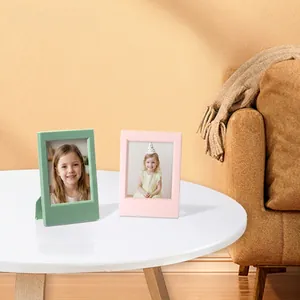 Morandi Farbe 3 Zoll Mini Fotorahmen Acryl Ständer Schreibtisch Display Für Instax Mini Filme Bilder Karten Fotohalter