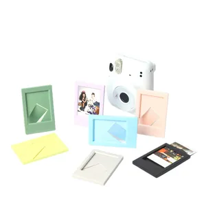 Set aus bunten 3-Zoll-Mini-Fotorahmen im Morandi-Stil, vertikale Tischaufsteller