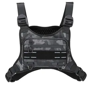 Waterproof multi-functional tactical camouflage chest bag for outdoor sports and hiking