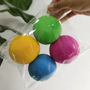 Set of four colorful TPR flour stress balls for effective decompression and play