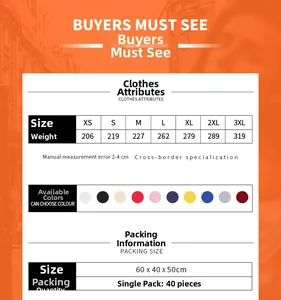 Size chart and color options for women's long sleeve hooded sweatshirt details