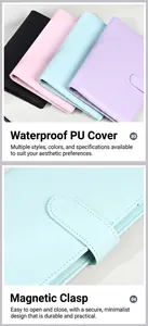 A5 A6 loose-leaf notebook with waterproof PU leather cover and magnetic buckle design