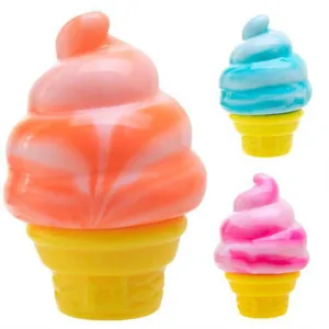 Colorful ice cream shaped maltose squishy toys for stress relief and tactile fun