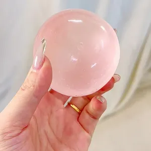 Pink translucent maltose squishy stress ball for sensory relief and anxiety reduction