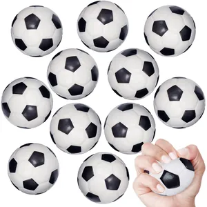Set of 12 mini foam soccer balls for stress relief, hand therapy, and sports parties