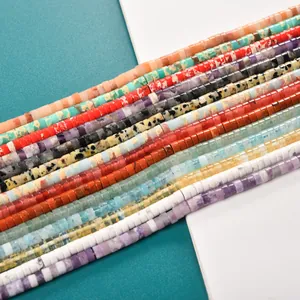 Various colorful 2x4mm cylinder spacer beads for handmade DIY jewelry making crafts