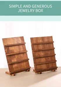 Two professional solid wood stepped display stands for nail art and small jewelry items