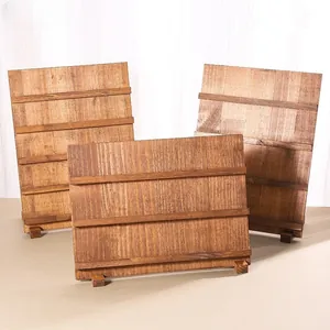 Solid Wood Tiered Display Stand For Nail Art Jewelry Earring Card Desktop Organizer Storage Rack Multi Layer Display Board