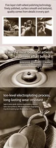 Close-up of the meticulous polishing and ion-plating process for a six-prong silver ring