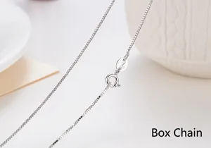 Detailaufnahme des Karabinerverschlusses und der S925-Punze einer silbernen Box-Kette