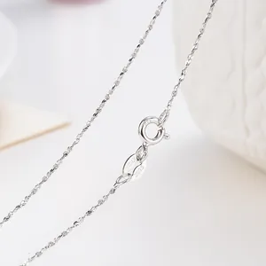 925 Sterling Silber Halskette Kette mit hochwertigem Federringverschluss-Detail