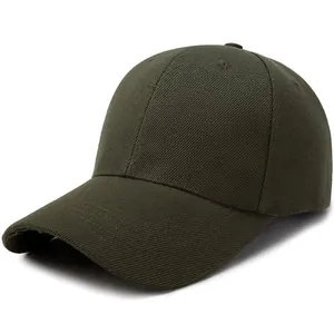 Plain olive green baseball cap for outdoor sports and sun protection