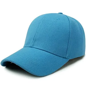 Solide lichtblaue Blanko-Baseballkappe für Outdoor-Sport und Freizeitkleidung
