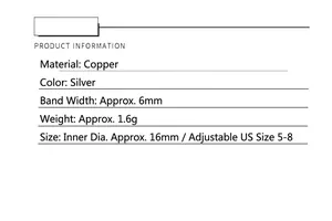Detailed specification sheet for petal open ring including size, weight, and care.