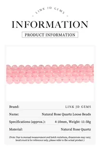 Macro view showing the smooth texture of natural rose quartz round beads for DIY jewelry