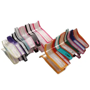 Set of book-shaped acrylic hair claw clips in various colors for women and girls