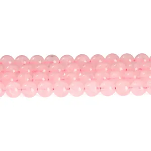 Natural pink Madagascar rose quartz round loose beads strands for DIY jewelry making