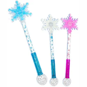 Decorative multi-color snowflake glow sticks for holiday parties and festival photo props