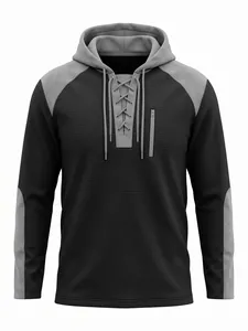 Vue détaillée de la texture en nid d'abeille d'un sweat à capuche homme