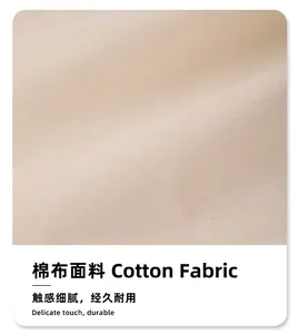 Macro view of high-quality beige cotton fabric texture for durable jewelry pouches