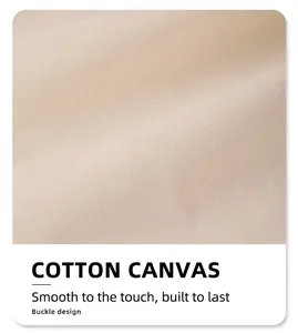 Macro view of high-quality beige cotton fabric texture for durable jewelry pouches
